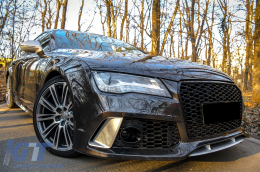 Le pare-choc avant Ornements Grilles latérales pour Audi A7 4G 10-18 RS7 Look SRA Covers les pièces-image-6074206