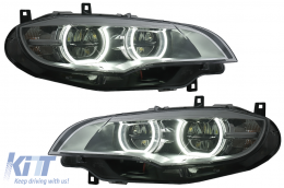 LED Фарове Ксенон Angel Eyes 3D Dual Halo Джанти подходящи за BMW X6 E71 (2008-2012)-image-6083034