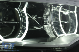 LED Фарове Ксенон Angel Eyes 3D Dual Halo Джанти подходящи за BMW X6 E71 (2008-2012)-image-6083036