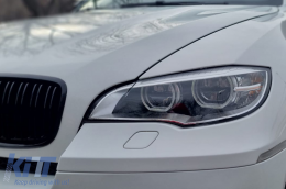LED Фарове Ксенон Angel Eyes 3D Dual Halo Джанти подходящи за BMW X6 E71 (2008-2012)-image-6090544
