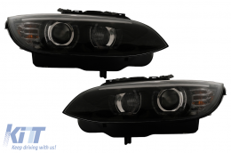 LED Angel Eyes fényszórók BMW 3-as E92 E93 (2006-2010) Xenon fekete-image-6109346