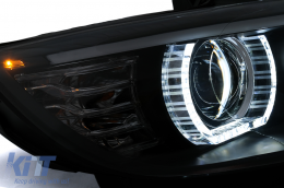 LED Angel Eyes fényszórók BMW 3-as E92 E93 (2006-2010) Xenon fekete-image-6109356