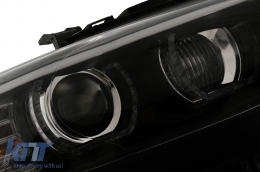 LED Angel Eyes Headlights suitable for BMW 3 Series E92 E93 (2006-2010) with Xenon Black-image-6109348