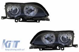 Xenon look Scheinwerfer mit LED Angel Eyes für BMW 3 Serie E46 