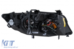 LED Angel Eyes Scheinwerfer für BMW 3er E90 Limo E91 Touring 03.05-2011 Schwarz-image-6117363