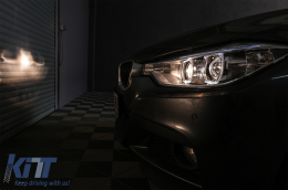 LED Angel Eyes Scheinwerfer für BMW 3er F30 F31 2011-2015 Projektorlichter-image-6088315