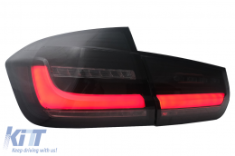 LED BAR Luci posteriori per BMW 3 F30 Pre LCI e LCI 11-19 Nero Fumo Dinamico Luce-image-6088379