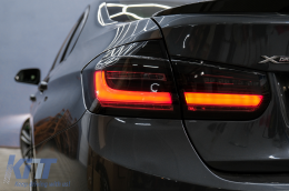 LED BAR Luci posteriori per BMW 3 F30 Pre LCI e LCI 11-19 Nero Fumo Dinamico Luce-image-6094305