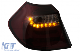 LED Bar luminoso Luces traseras Pilotos para BMW Serie 1 E81 E87 2004-08.2007 Humo rojo-image-6100449