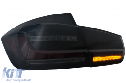 LED BAR Rückleuchten für BMW 3 F30 Pre LCI & LCI 11-19 Schwarz Rauch Dynamisch Licht-image-6088387
