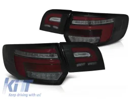 LED BAR RED TAIL LIGHTS BLACK SEQ fits AUDI A3 8P 5D 08-12-image-6269805