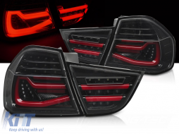LED BAR TAIL LIGHTS BLACK SEQ fits BMW E90 09-11-image-6271204