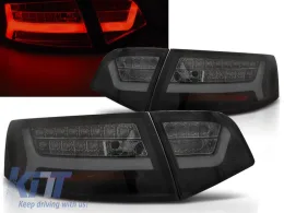 LED BAR TAIL LIGHTS BLACK SMOKE SEQ fits AUDI A6 08-11 SEDAN-image-6267688
