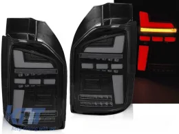 LED BAR TAIL LIGHTS BLACK SMOKE SEQ fits VW T6.1 20- OEM BULB-image-6269595