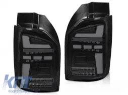 image-5-LED BAR TAIL LIGHTS BLACK SMOKE SEQ fits VW T6.1 20- OEM BULB