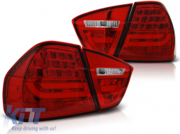 image-15-LED BAR TAIL LIGHTS RED fits BMW E90 03.05-08.08