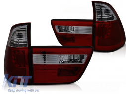 image-61-LED BAR TAIL LIGHTS RED SMOKE fits BMW X5 E53 09.99-10.03