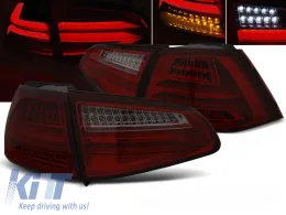 LED BAR TAIL LIGHTS RED SMOKE fits VW GOLF 7 13-17-image-6267220
