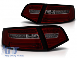LED BAR TAIL LIGHTS RED SMOKE SEQ fits AUDI A6 08-11 SEDAN - TTTLA6028446