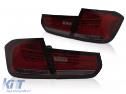 LED BAR TAIL LIGHTS RED SMOKE SEQ fits BMW F30 11-15 - TTTLB6029915
