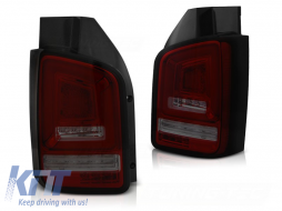 LED BAR TAIL LIGHTS RED SMOKE SEQ fits VW T5 04.03-09