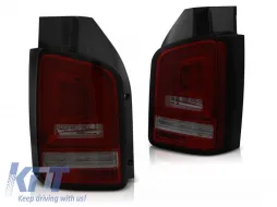 image-36-LED BAR TAIL LIGHTS RED SMOKE SEQ fits VW T5 04.03-09