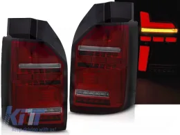 LED BAR TAIL LIGHTS RED SMOKE SEQ fits VW T6 15-19 OEM BULB-image-6270014