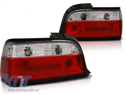 image-73-LED BAR TAIL LIGHTS RED WHIE fits BMW E36 12.90-08.99 C/C