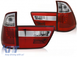 image-62-LED BAR TAIL LIGHTS RED WHIE fits BMW X5 E53 09.99-10.03 