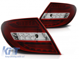 LED BAR TAIL LIGHTS RED WHIE fits MERCEDES C-KLASA W204 SEDAN 07-10