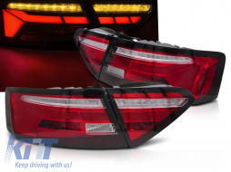 LED BAR TAIL LIGHTS RED WHITE SEQ fits AUDI A5 11-16-image-6270433