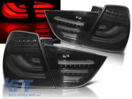 LED BAR TAIL LIGHTS SMOKE BLACK fits BMW E90 09-11-image-6266968