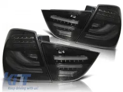 image-0-LED BAR TAIL LIGHTS SMOKE BLACK fits BMW E90 09-11