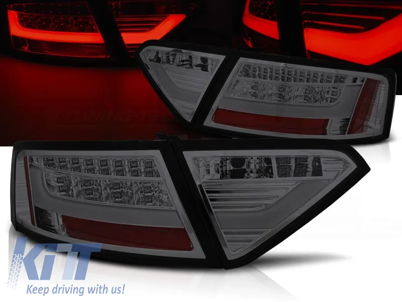 LED BAR TAIL LIGHTS SMOKE fits AUDI A5 07-06.11
