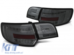 LED BAR TAIL LIGHTS SMOKE SEQ fits AUDI A3 8P 5D 03-08