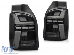 LED BAR TAIL LIGHTS SMOKE SEQ fits VW T5 04.03-09 / 10-15