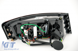 LED BAR Taillights suitable for Audi A6 4F2 C6 Limousine (2008-2011) Red Clear Facelift Design with Sequential Dynamic Turning Lights-image-6098470