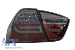 LED BAR Taillights suitable for BMW 3 Series E90 (2005-2008) Smoke-image-6019200