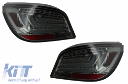 LED Bar Taillights suitable for BMW 5 Series E60 (2003-2007) Smoke - TLBME60S
