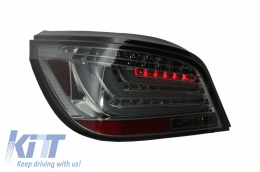 LED Bar Taillights suitable for BMW 5 Series E60 (2003-2007) Smoke-image-6033783
