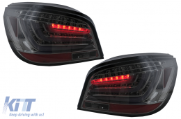 LED Bar Taillights suitable for BMW 5 Series E60 LCI (2007-2010) Smoke-image-6101186
