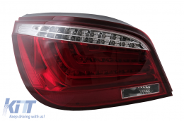 LED Bar Taillights suitable for BMW 5 Series E60 LCI (2007-2010) Red Clear-image-6105794