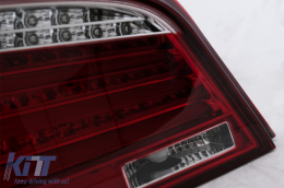 LED Bar Taillights suitable for BMW 5 Series E60 LCI (2007-2010) Red Clear-image-6105796