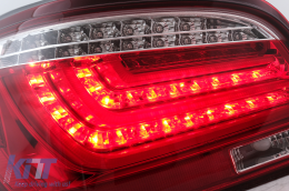 LED Bar Taillights suitable for BMW 5 Series E60 LCI (2007-2010) Red Clear-image-6105799