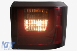 LED Bar Taillights suitable for VW T4 Transporter Caravelle Multivan (1990-2003) Red Smoke-image-6086732