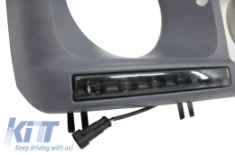 LED Фарове Черен Bi-Xenon Look с DRL капаци подходящи за Mercedes G-Class W463 (1989-2012)-image-6010464