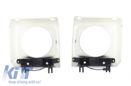 LED Фарове Черен Bi-Xenon Look с DRL капаци подходящи за Mercedes G-Class W463 (1989-2012)-image-6060724