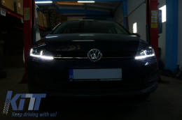 LED Фарове Bi-Xenon Look подходящи за VW Golf 7 VII (2012-2017) Facelift G7.5 R Line Дизайн с последователни Динамичен Въртящи се светлини-image-6056106