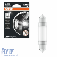 Led Bulb Festoon 41mm C5W SV8.5-8 12volt 0.6 watt 6000k Osram 6413DWP-01B 1pc