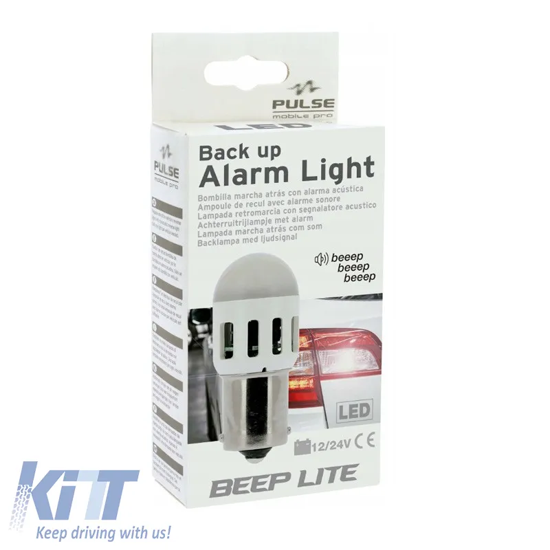 Led Bulb P21W BA15S 12V/24V Single With Sound "Back Up Alarm" 1 Piece